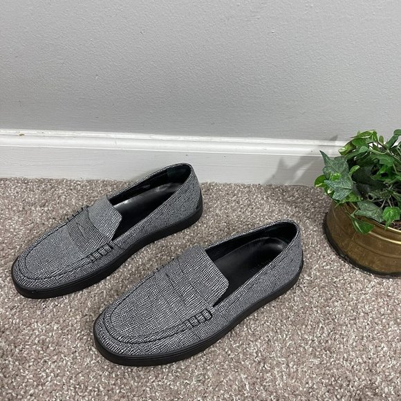 Rag & Bone Leather Loafers Marbled Black White Textured 39 US 9 - Picture 5 of 9